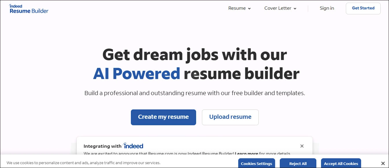 Resume.com Website