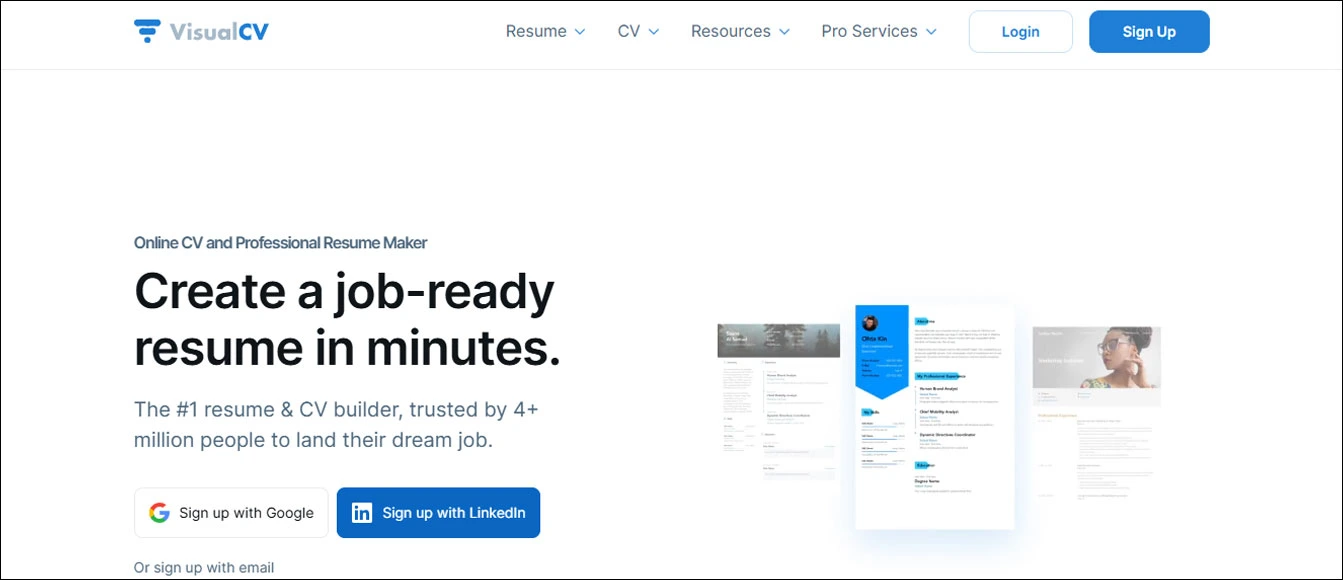 VisualCV Website